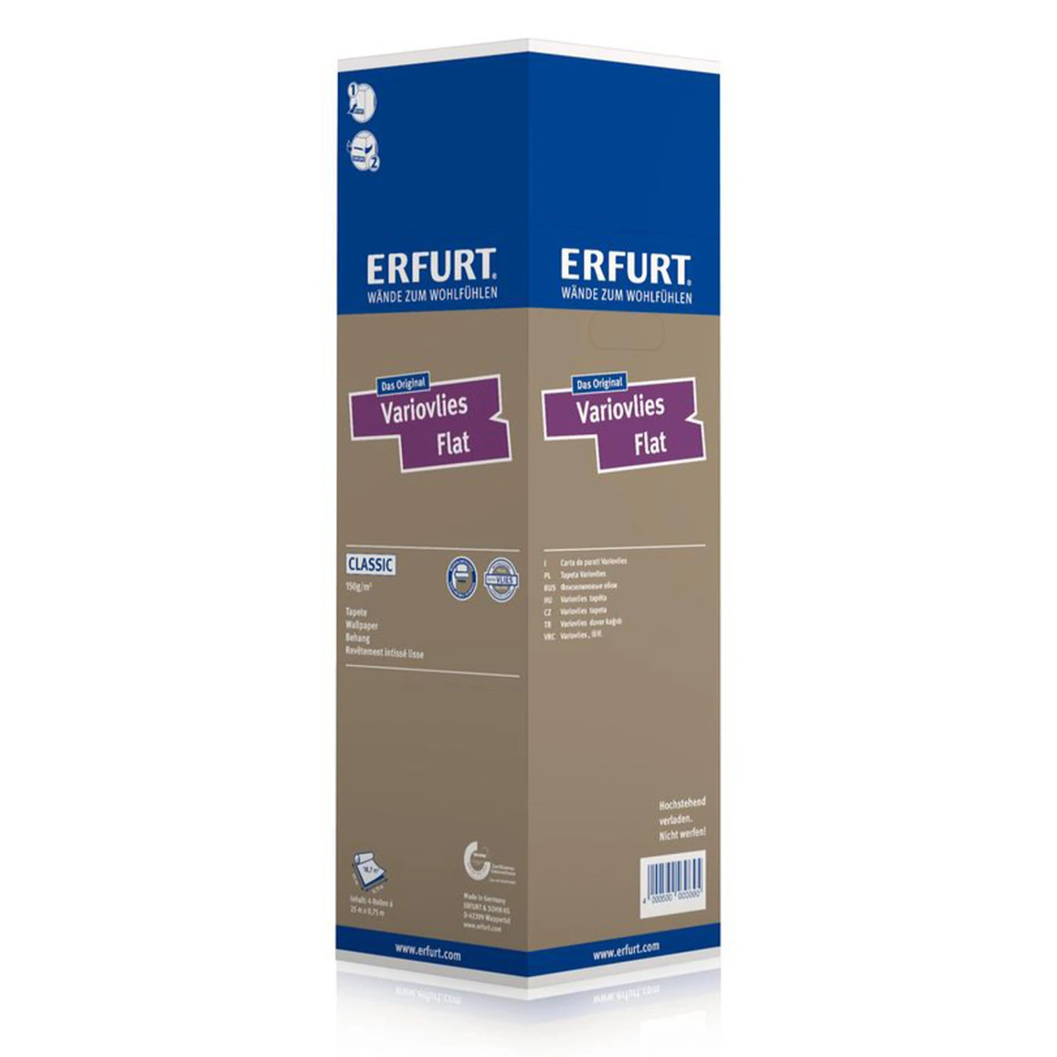 4 Rollen Erfurt Tapete Glattvlies Flat Premium 75 M² 4 4 Rollen Erfurt Tapete Glattvlies Flat Premium 75 M² – Bild 2