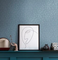 Vliestapete Muster Linien Blau Silber A.S. Creation 38822-2 -Tapetengeschäft A S Creation Vliestapete 38822 2 Muster liniert Blau Silber 63214017 3