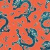 BARBARA Home Tapete China Drachen Orange Blau 527957 -Tapetengeschäft Barbara Schoeneberger Tapete China Drachen orang 4