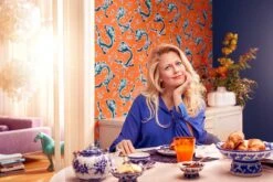 BARBARA Home Tapete China Drachen Orange Blau 527957 -Tapetengeschäft Barbara Schoeneberger Tapete China Drachen orang 7