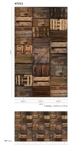 Fototapete Vlies Kisten Holz Design Braun 47211 -Tapetengeschäft Fototapete Vlies Kisten Holz Design braun 47211 63210662 2