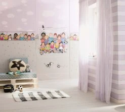 Kinderbordüre Fußball Bunt Rosa Jonas Kötz 46513 -Tapetengeschäft Kinderborduere Fussball bunt rosa Jonas Koetz 46513 192169 2