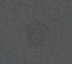 Versace Home Tapeten Panel Medusa Leinen Anthrazit 32950-4