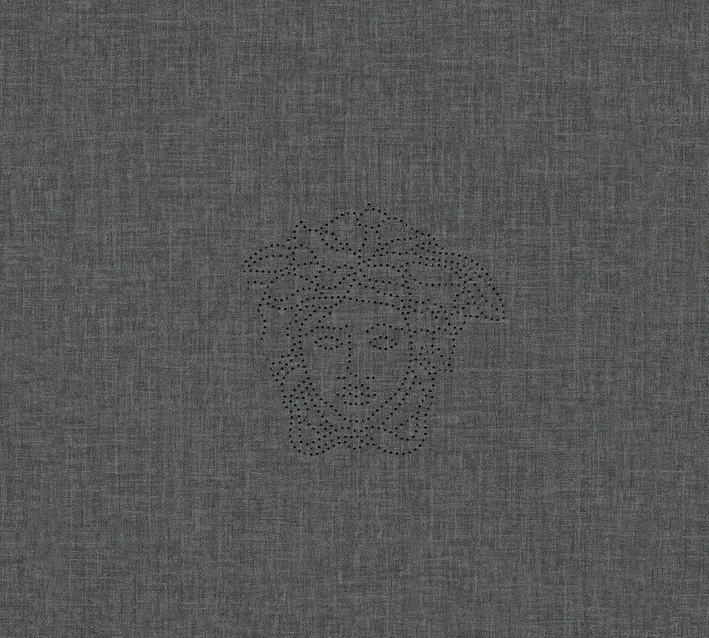 Versace Home Tapeten Panel Medusa Leinen Anthrazit 32950-4 3 Versace Home Tapeten Panel Medusa Leinen Anthrazit 32950-4
