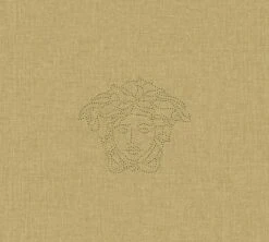 Versace Home Tapeten Panel Medusa Leinen Gold 32950-3