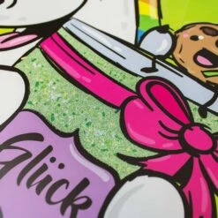 Pummeleinhorn Wandbild Einhorn Bild Glitzer Glück | 50x50cm -Tapetengeschäft Pummeleinhorn Wandbild Einhorn Bild Glitzer Glueck 50x50cm 182754 2