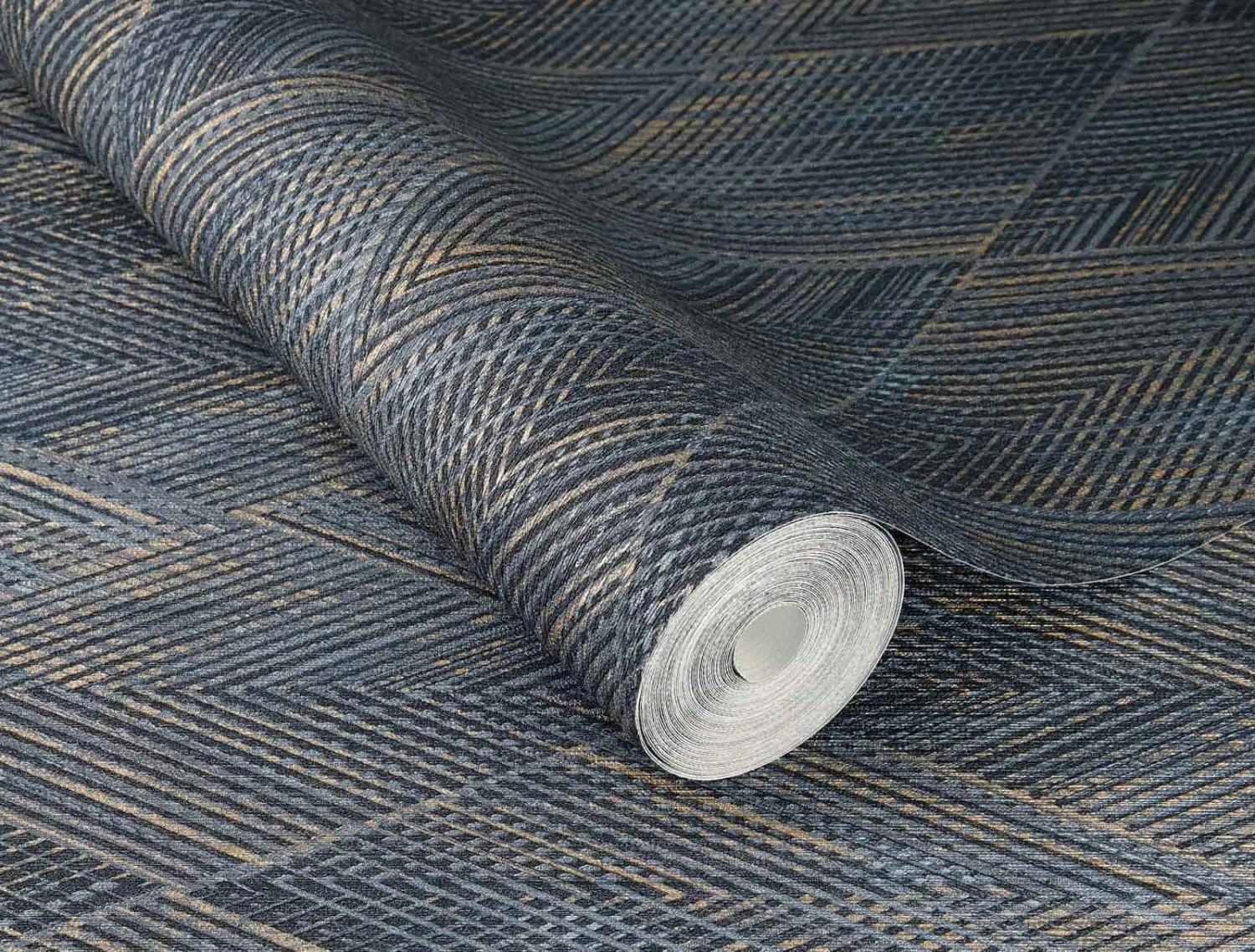 Vliestapete Rasch Blau Gold Rauten Linien 844146 6 Vliestapete Rasch Blau Gold Rauten Linien 844146 – Bild 4