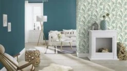 Tapete Barbara Home Collection Einfarbig Meliert Petrol -Tapetengeschäft Tapete Barbara Home Collection Einfarbig Meliert Petrol 63212114 1