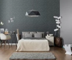 Tapete Vlies Stein-Optik Schwarz Silber Metallic 10032-15 -Tapetengeschäft Tapete Vinyl Steinmotiv schwarz silber metallic 10032 15 63202107 1