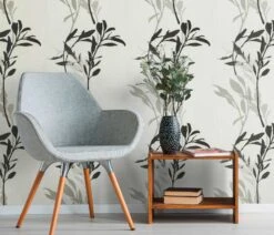 Tapete Vlies 10138-10 Zweige Floral Weiss Schwarz Grau -Tapetengeschäft Tapete Vlies 10138 10 Zweige floral weiss schwarz grau 63205650 3