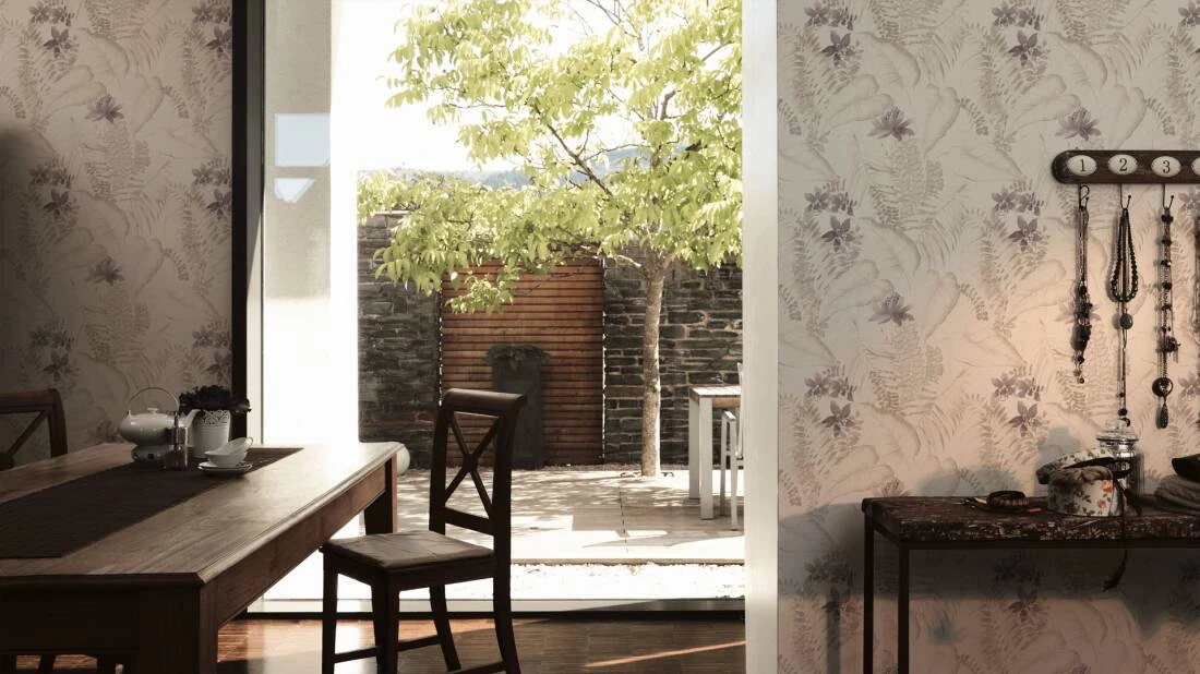 A.S. Creation Tapete Vlies 37279-3 Floral Exotik Blumen Weiß-beige 5 A.S. Creation Tapete Vlies 37279-3 Floral Exotik Blumen Weiß-beige – Bild 3