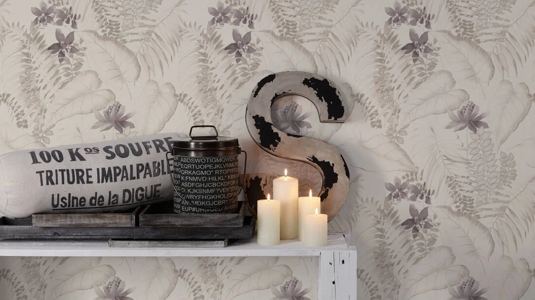 A.S. Creation Tapete Vlies 37279-3 Floral Exotik Blumen Weiß-beige 6 A.S. Creation Tapete Vlies 37279-3 Floral Exotik Blumen Weiß-beige – Bild 4