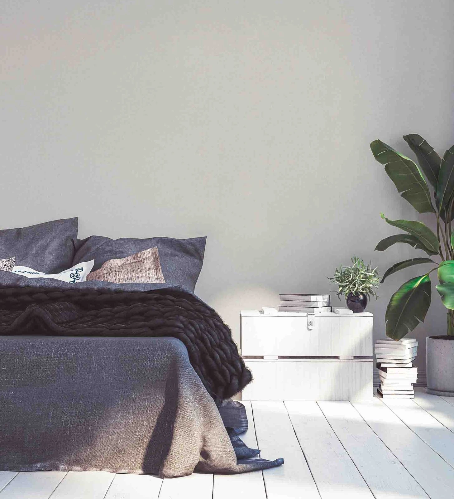 A.S. Creation Tapete Vlies 37521-1 Einfarbig Weiß-grau 6 A.S. Creation Tapete Vlies 37521-1 Einfarbig Weiß-grau – Bild 4