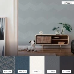 A.S. Creation Tapete Vlies 37522-4 Geometrisch Blau Grau -Tapetengeschäft Tapete Vlies 37522 4 Geometrisch blau grau 63206032 3