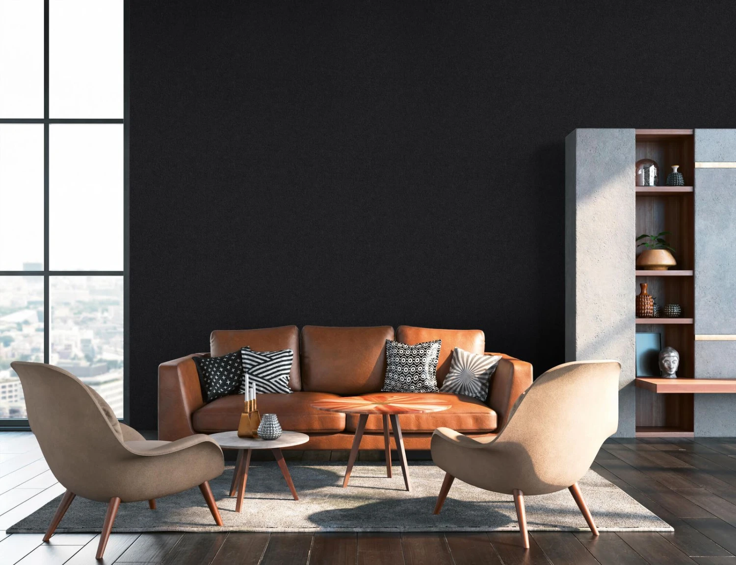 A.S. Creation Tapete Vlies 37527-2 Meliert Einfarbig Schwarz Weiß 6 A.S. Creation Tapete Vlies 37527-2 Meliert Einfarbig Schwarz Weiß – Bild 4