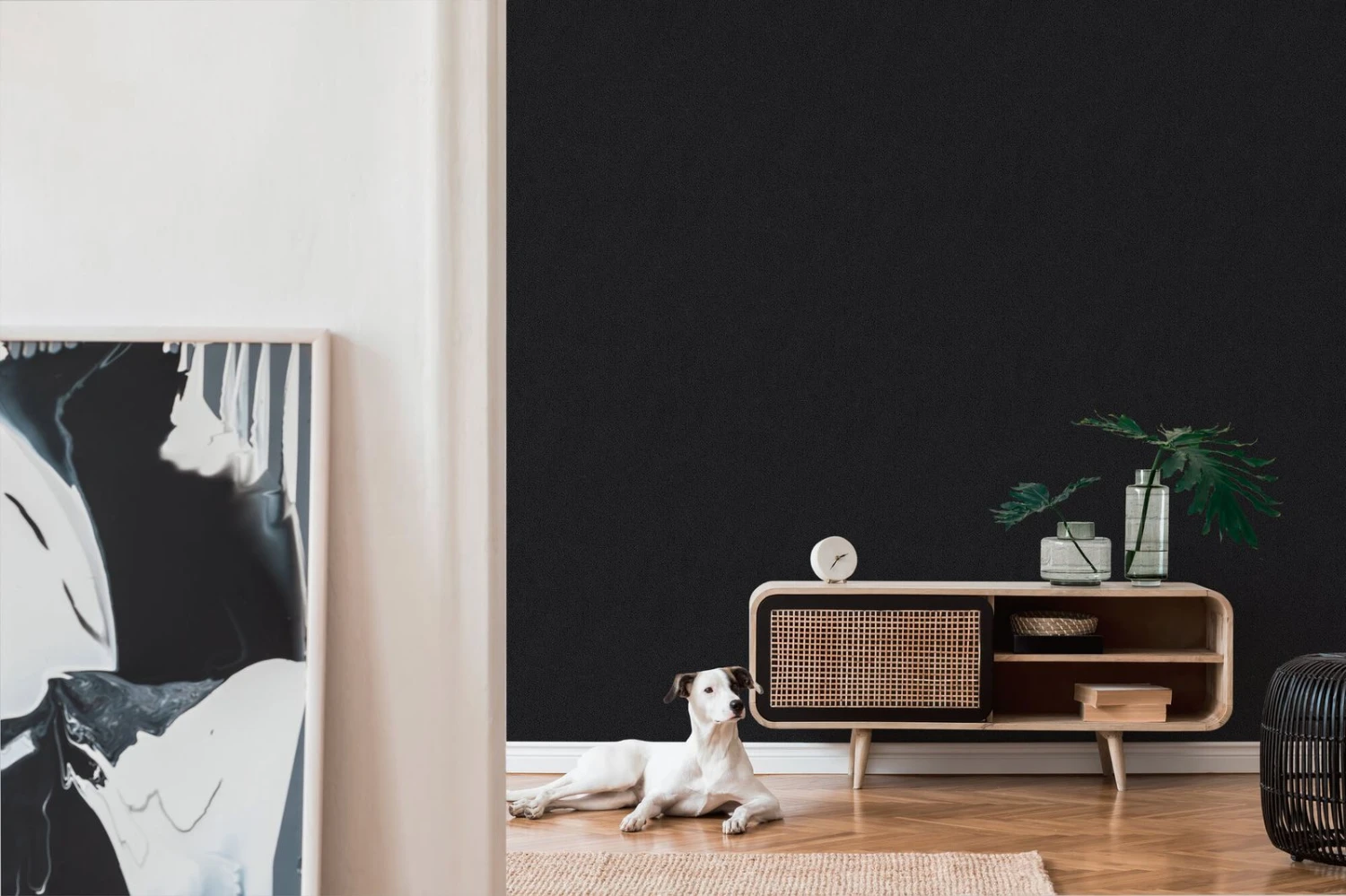 A.S. Creation Tapete Vlies 37527-2 Meliert Einfarbig Schwarz Weiß 8 A.S. Creation Tapete Vlies 37527-2 Meliert Einfarbig Schwarz Weiß – Bild 6