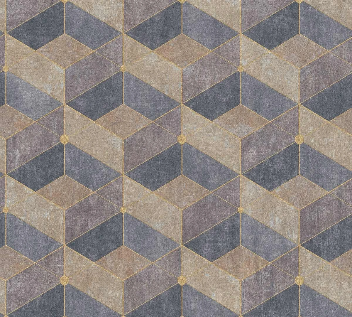 Tapete Vlies 3D-Effekt Grafisch Beige Gold 38202-2 4 Tapete Vlies 3D-Effekt Grafisch Beige Gold 38202-2 – Bild 2