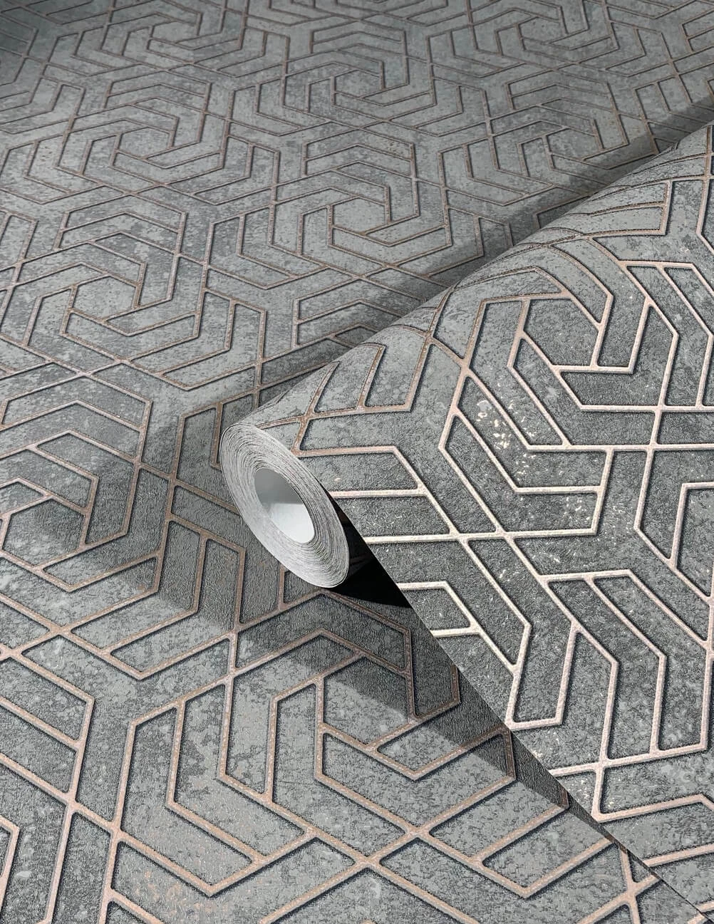 Tapete Vlies 3D Labyrinth Metallic Grau Alt-rosa 32609 3 Tapete Vlies 3D Labyrinth Metallic Grau Alt-rosa 32609