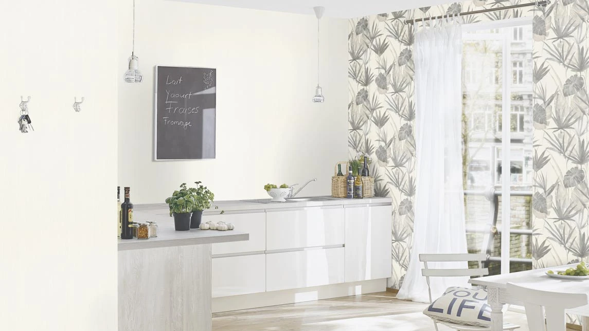 Barbara Home Vliestapete Blätter Weiß Grau 536416 5 Barbara Home Vliestapete Blätter Weiß Grau 536416 – Bild 3