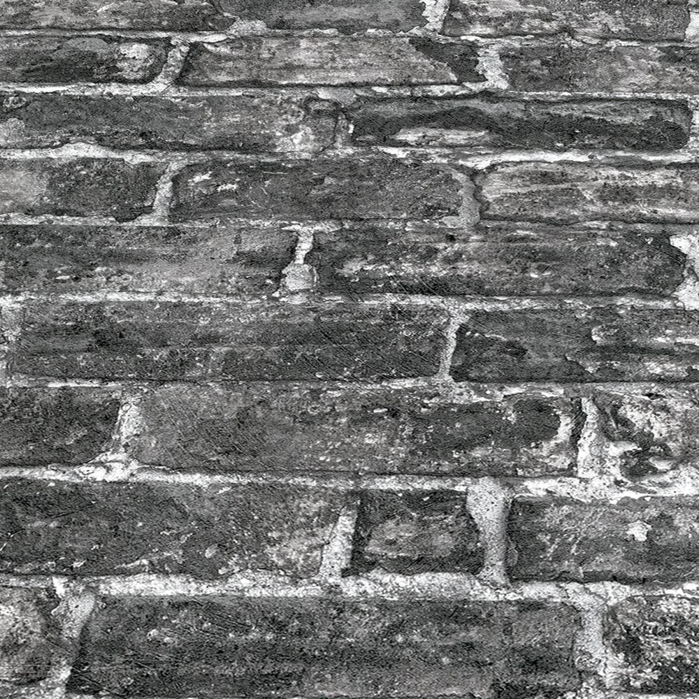 Tapete Vlies Backstein Wand Schwarz Grau 6318-15 4 Tapete Vlies Backstein Wand Schwarz Grau 6318-15 – Bild 2