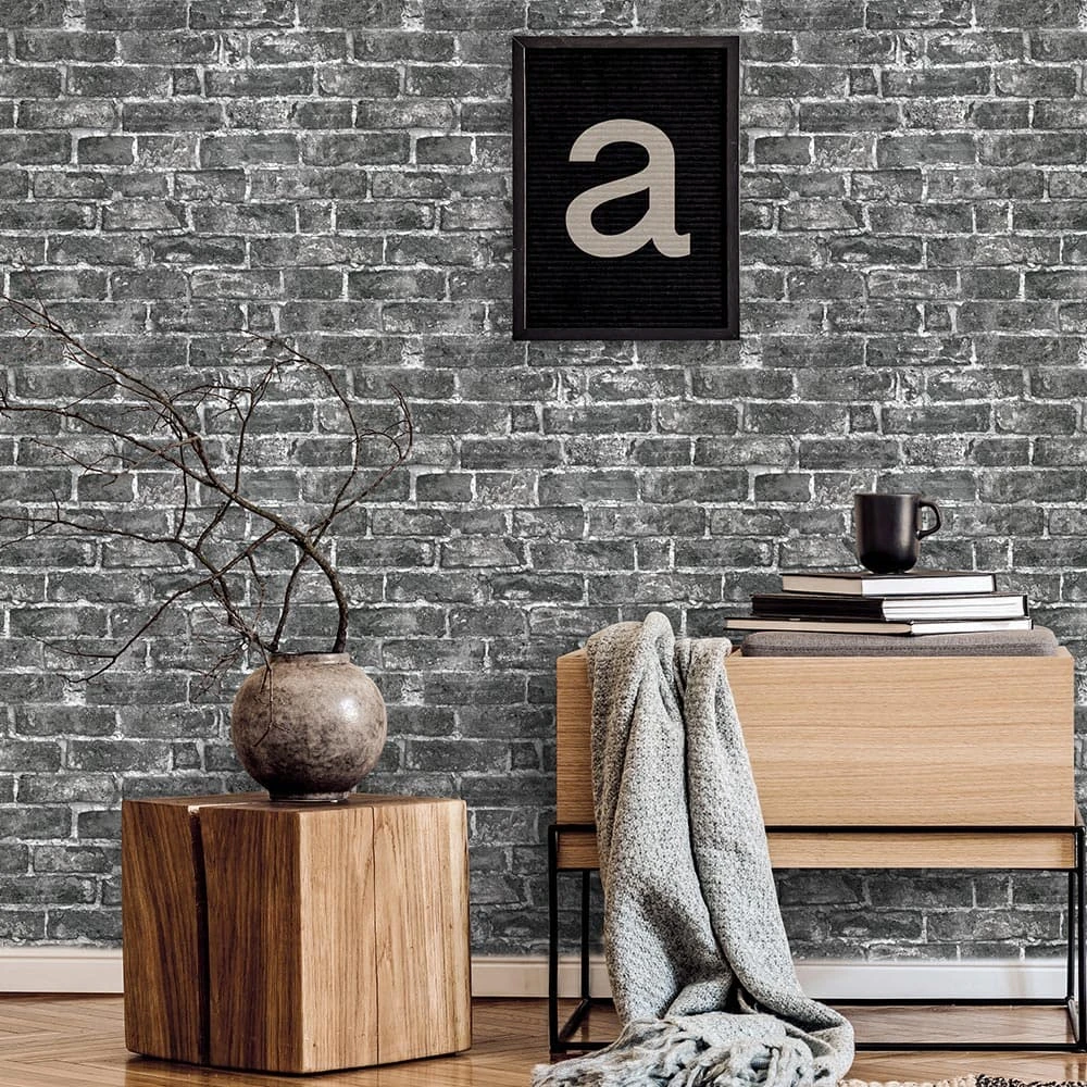 Tapete Vlies Backstein Wand Schwarz Grau 6318-15 7 Tapete Vlies Backstein Wand Schwarz Grau 6318-15 – Bild 5