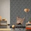 Tapete Vlies Barock Ornament Anthrazit Dunkelgrau 36716-6 -Tapetengeschäft Tapete Vlies Barock Ornament anthrazit dunkelgra 2