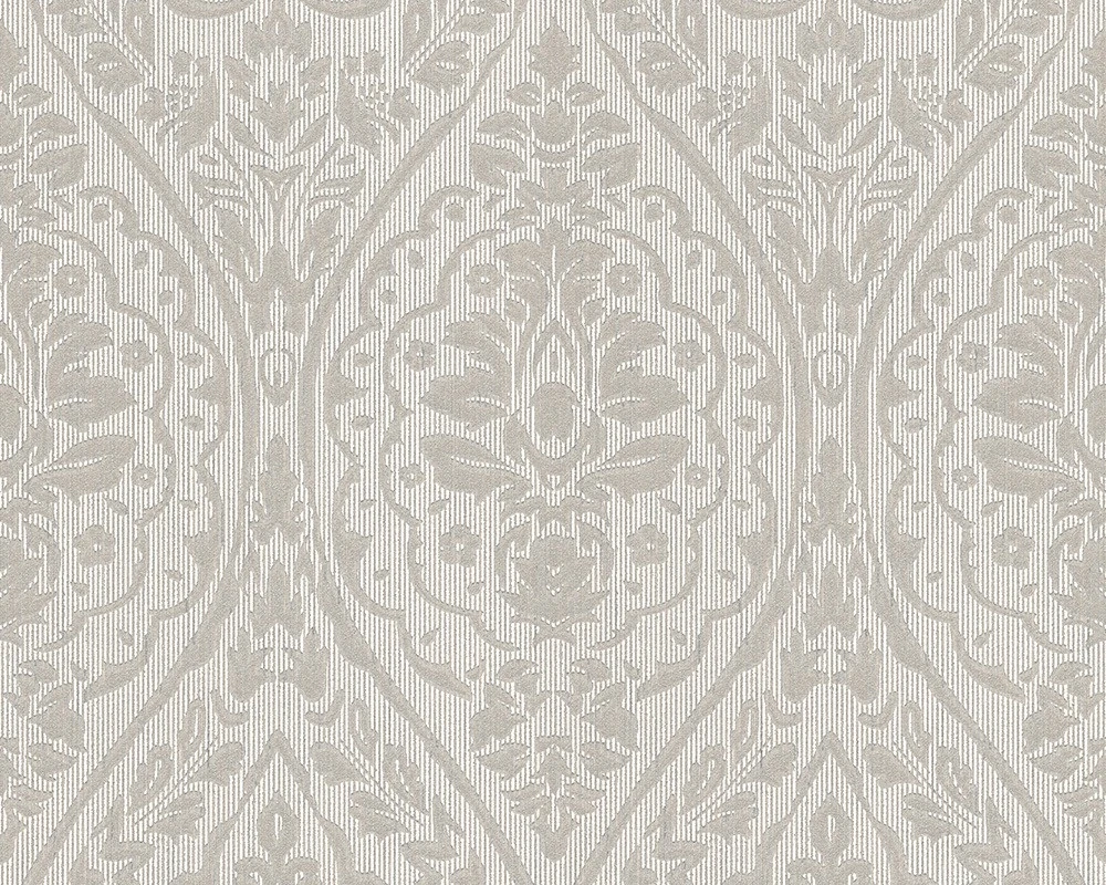 Tapete Vlies Barock Grau Weiß Tessuto 96195-5 3 Tapete Vlies Barock Grau Weiß Tessuto 96195-5