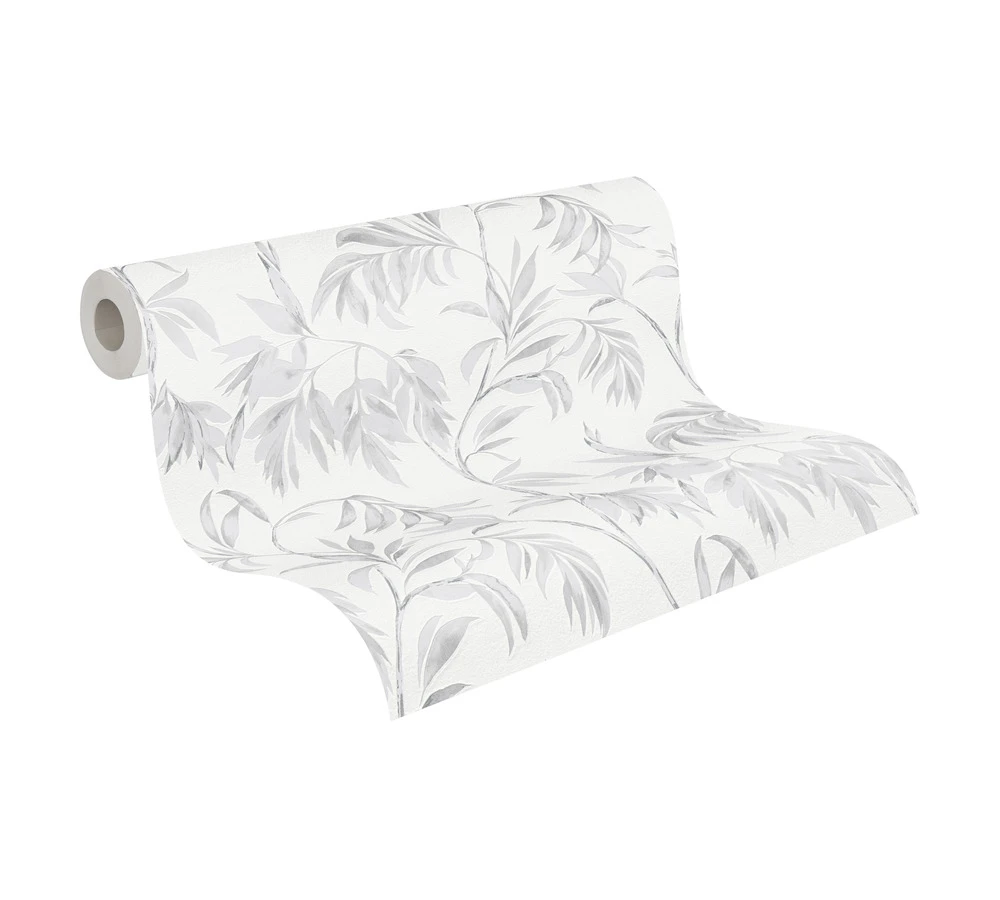 A.S. Creation Tapete Vlies Blätter Floral Weiß Grau Attractive 37830-2 3 A.S. Creation Tapete Vlies Blätter Floral Weiß Grau Attractive 37830-2