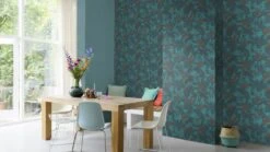 Tapete Vlies Dschungel Blätter Türkis-blau Rasch 704143 -Tapetengeschäft Tapete Vlies Dschungel Blaetter tuerkis blau Rasch 704143 63208715 1