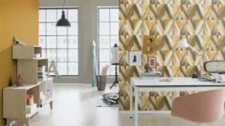 Tapete Vlies Einfarbig Textil Gelb Rasch 452075 -Tapetengeschäft Tapete Vlies Einfarbig Textil gelb Rasch 452075 63208697 1