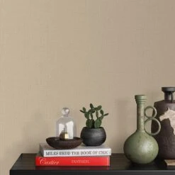 Tapete Vlies Einfarbig Textil Hellbraun Erismann 10215-25