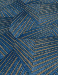 Tapete Vlies Elle Dreiecke 3D Blau Gold Glanz 10152-08 -Tapetengeschäft Tapete Vlies Elle Dreiecke 3D blau gold Glanz 10152 08 63207000 3