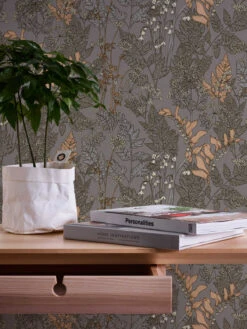 Tapete Vlies Floral Blumen Braun Grau Beige 37751-9 -Tapetengeschäft Tapete Vlies Floral Blumen braun grau beige 37751 9 63208245