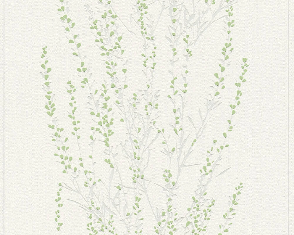 A.S. Creation Tapete Vlies Floral Äste Weiß Grün Glanz 37267-2 3 A.S. Creation Tapete Vlies Floral Äste Weiß Grün Glanz 37267-2
