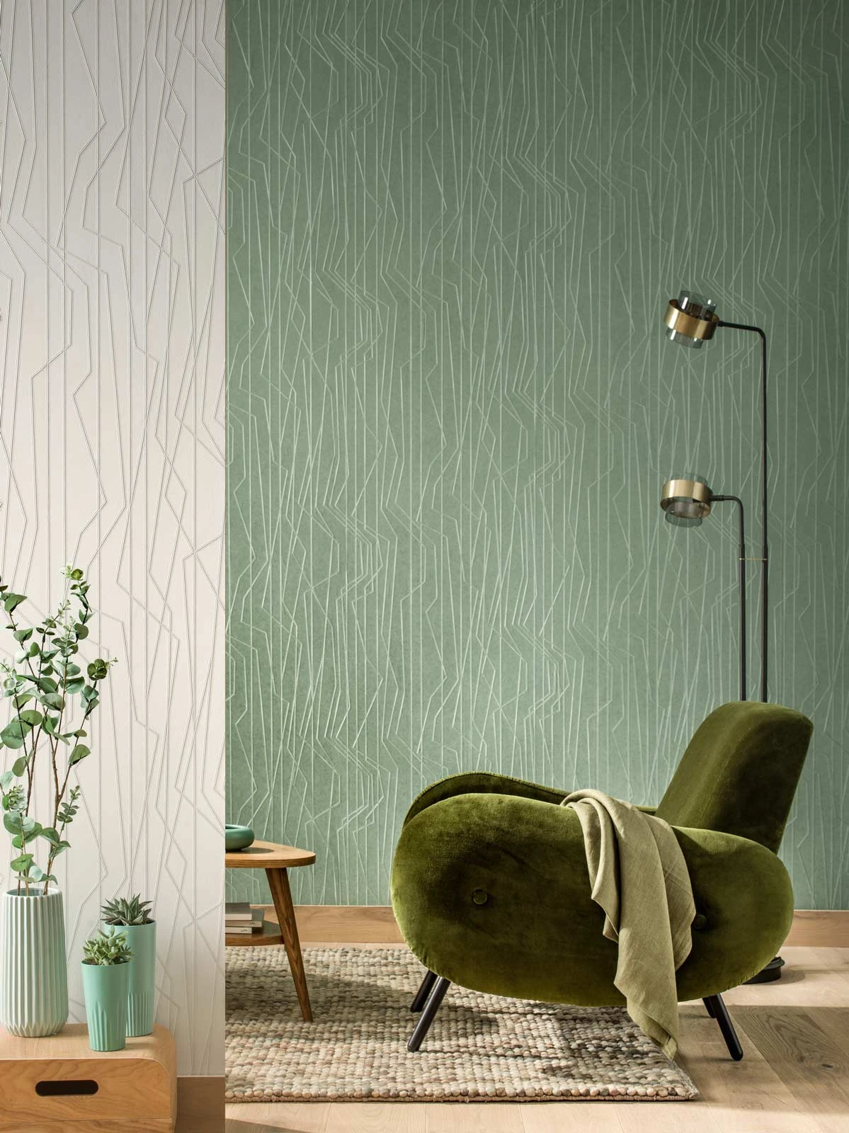 A.S. Creation Tapete Vlies Grafik Liniert Grün Glanz 36878-5 4 A.S. Creation Tapete Vlies Grafik Liniert Grün Glanz 36878-5 – Bild 2
