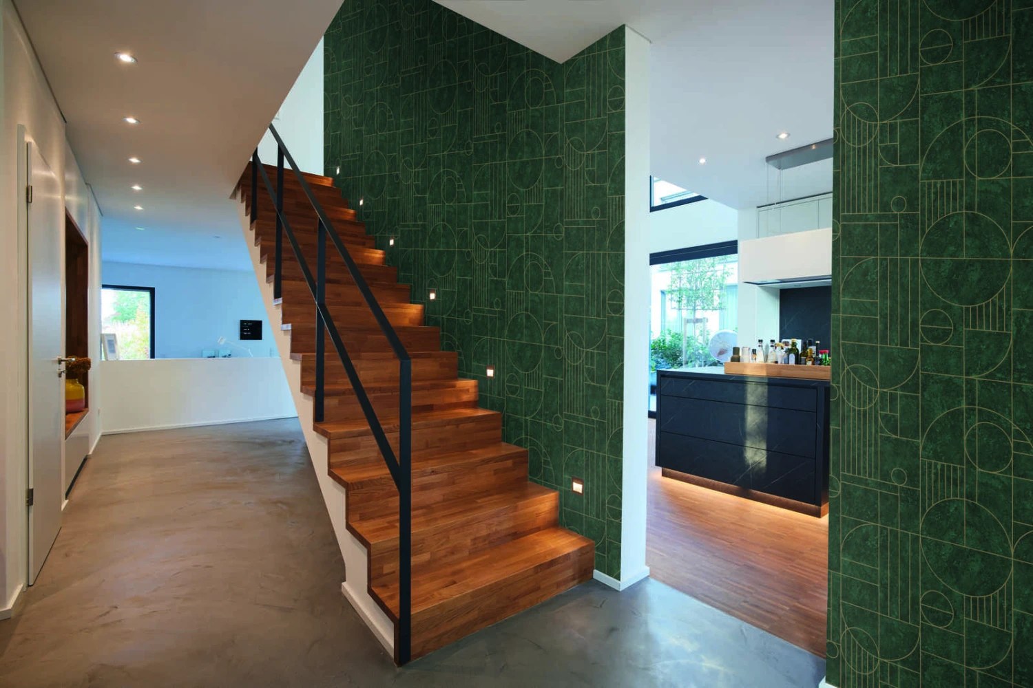 A.S. Creation Tapete Vlies Grafisch Fliesen Dunkelgrün Gold 38699-3 4 A.S. Creation Tapete Vlies Grafisch Fliesen Dunkelgrün Gold 38699-3 – Bild 2