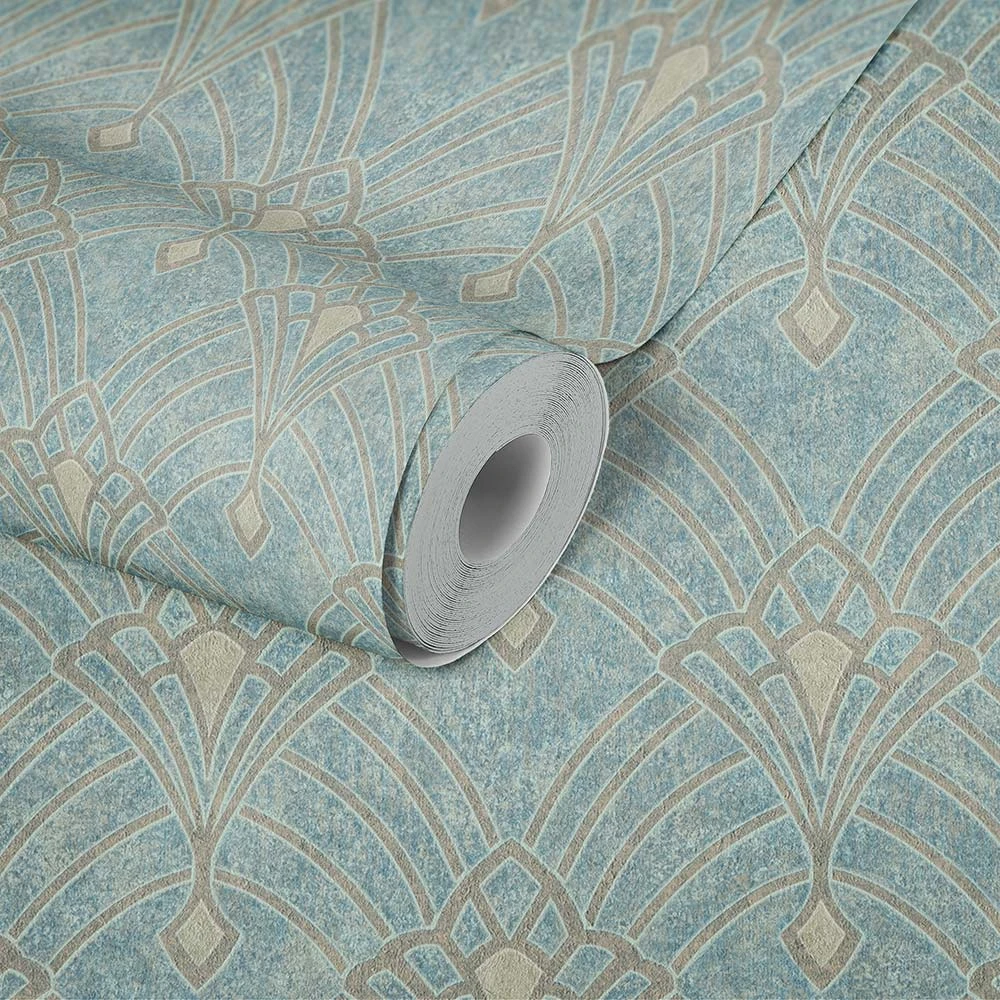 Tapete Vlies Grafisch Orient Türkis Gold Beige 38094-2 3 Tapete Vlies Grafisch Orient Türkis Gold Beige 38094-2