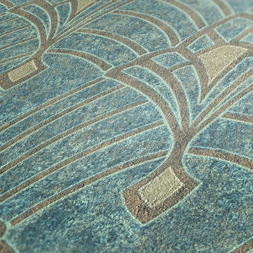 Tapete Vlies Grafisch Orient Türkis Gold Beige 38094-2 5 Tapete Vlies Grafisch Orient Türkis Gold Beige 38094-2 – Bild 3