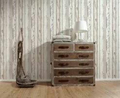 Tapete Vlies Holzbrett Used Look Grau Weiß 30258-3 -Tapetengeschäft Tapete Vlies Holzbrett Used Look grau weiss 3025 3