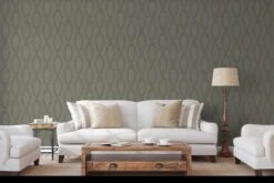 Tapete Vlies Marburg Grafik Ikat Platin Metallic 84856 -Tapetengeschäft Tapete Vlies Marburg Grafik Ikat platin metallic 84856 63204724 2