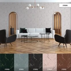 Tapete Vlies Marmor Design Grau Silber Glanz 37855-6 -Tapetengeschäft Tapete Vlies Marmor Design grau silber Glanz 37855 6 63206673 2