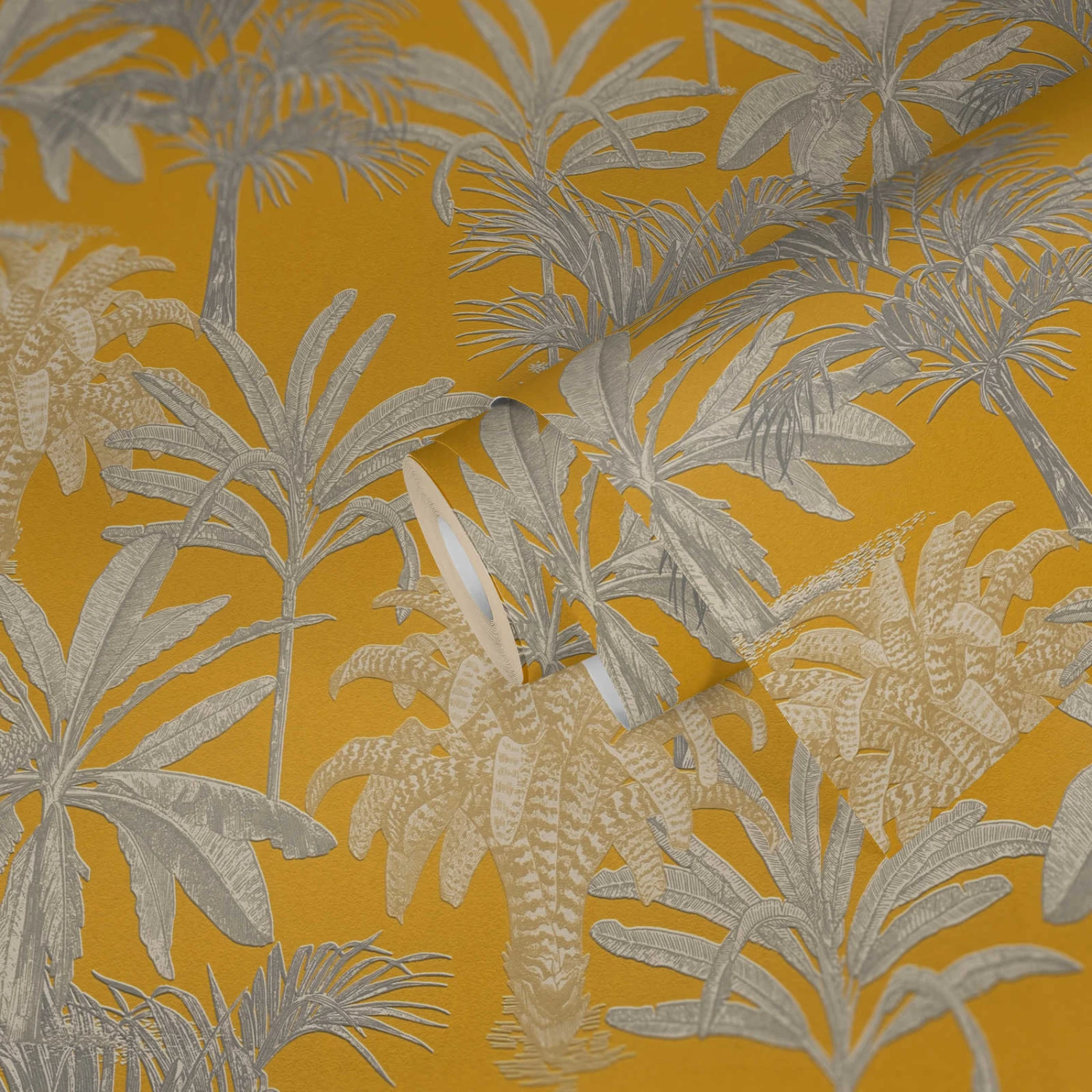 A.S. Creation Tapete Vlies Michalsky Floral Palmen Gelb Grau 37983-3 5 A.S. Creation Tapete Vlies Michalsky Floral Palmen Gelb Grau 37983-3 – Bild 3