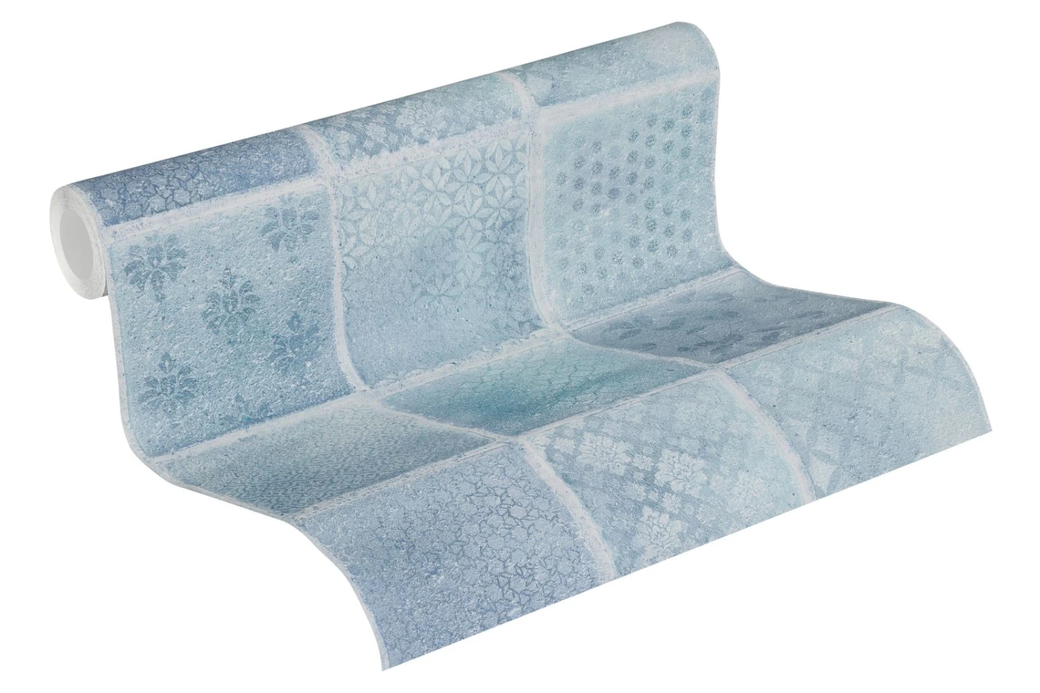 Tapete Vlies Neue Bude 37388-2 Kacheln Blau Weiss 3 Tapete Vlies Neue Bude 37388-2 Kacheln Blau Weiss