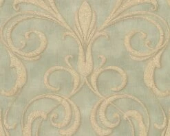 Tapete Vlies Architects Paper Ornament Graugrün 95892-4