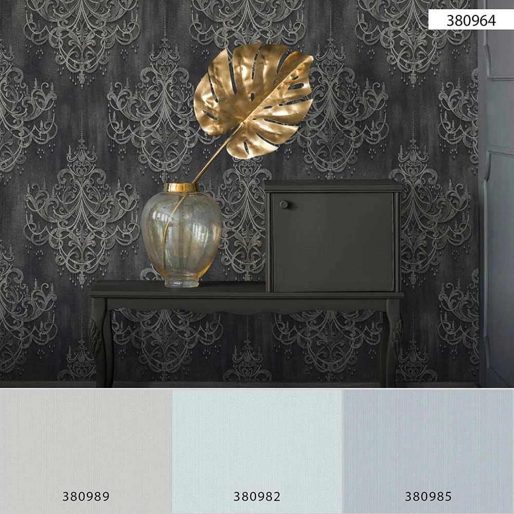 Tapete Vlies Ornamente Barock Anthrazit Gold 38096-4 7 Tapete Vlies Ornamente Barock Anthrazit Gold 38096-4 – Bild 5