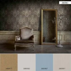 Tapete Vlies Ornamente Barock Braun Blau Weiss 38096-1 11 Tapete Vlies Ornamente Barock Braun Blau Weiss 38096-1 -Tapetengeschäft Tapete Vlies Ornamente Barock braun blau weiss 38096 1 63209837 2