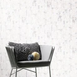 Tapete Vlies Putz Metallic-Effekt Hellgrau 10179-31