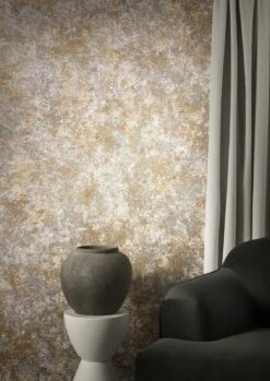 Tapete Vlies Stein Patina Braun Grau Metallic 85725