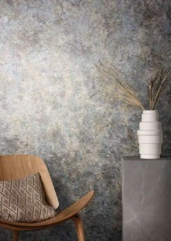 Tapete Vlies Stein Patina Grau Beige Metallic 85726