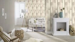 Tapete Vlies Vintage Holz-Optik Cremeweiß Grau Rasch 941647 -Tapetengeschäft Tapete Vlies Vintage Holz Optik cremeweiss grau Ra